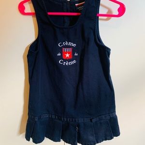 Creme de la Creme Pleated Hem Jumper